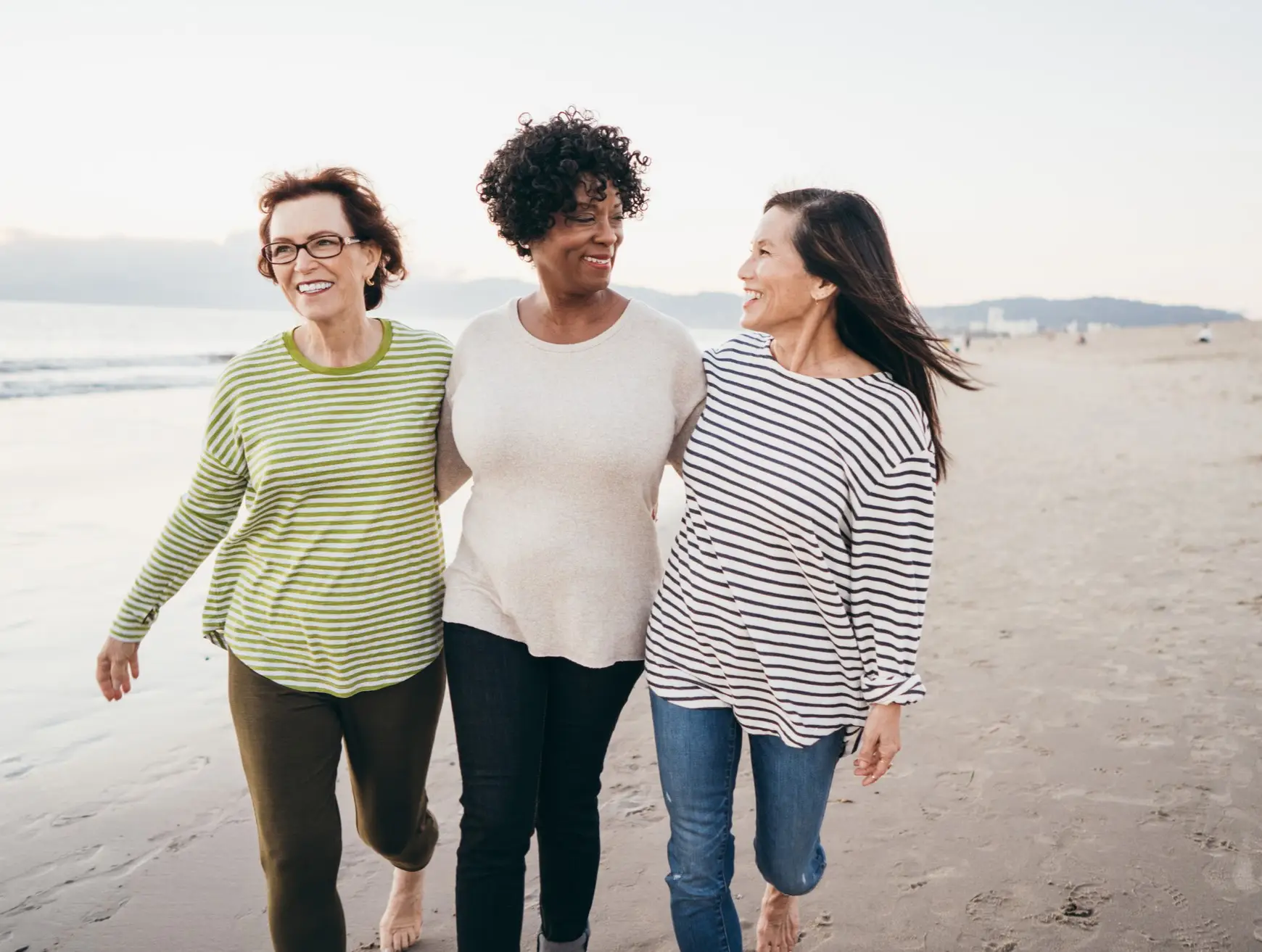 Seniors enjoying holidays on the beach